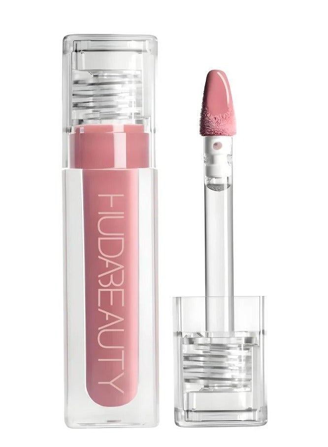 Huda Faux Filler Extra Shine Lip Gloss Sugar Baby - 3.9ml Pink - Image 1